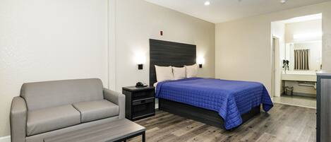 Premium bedding, down duvets, pillow-top beds, desk