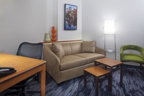 Studio, 1 King Bed with Sofa bed | Living area | 32-inch LCD TV with cable channels, TV - Fairfield Inn & Suites by Marriott Montgomery EastChase Pkwy (Montgomery)