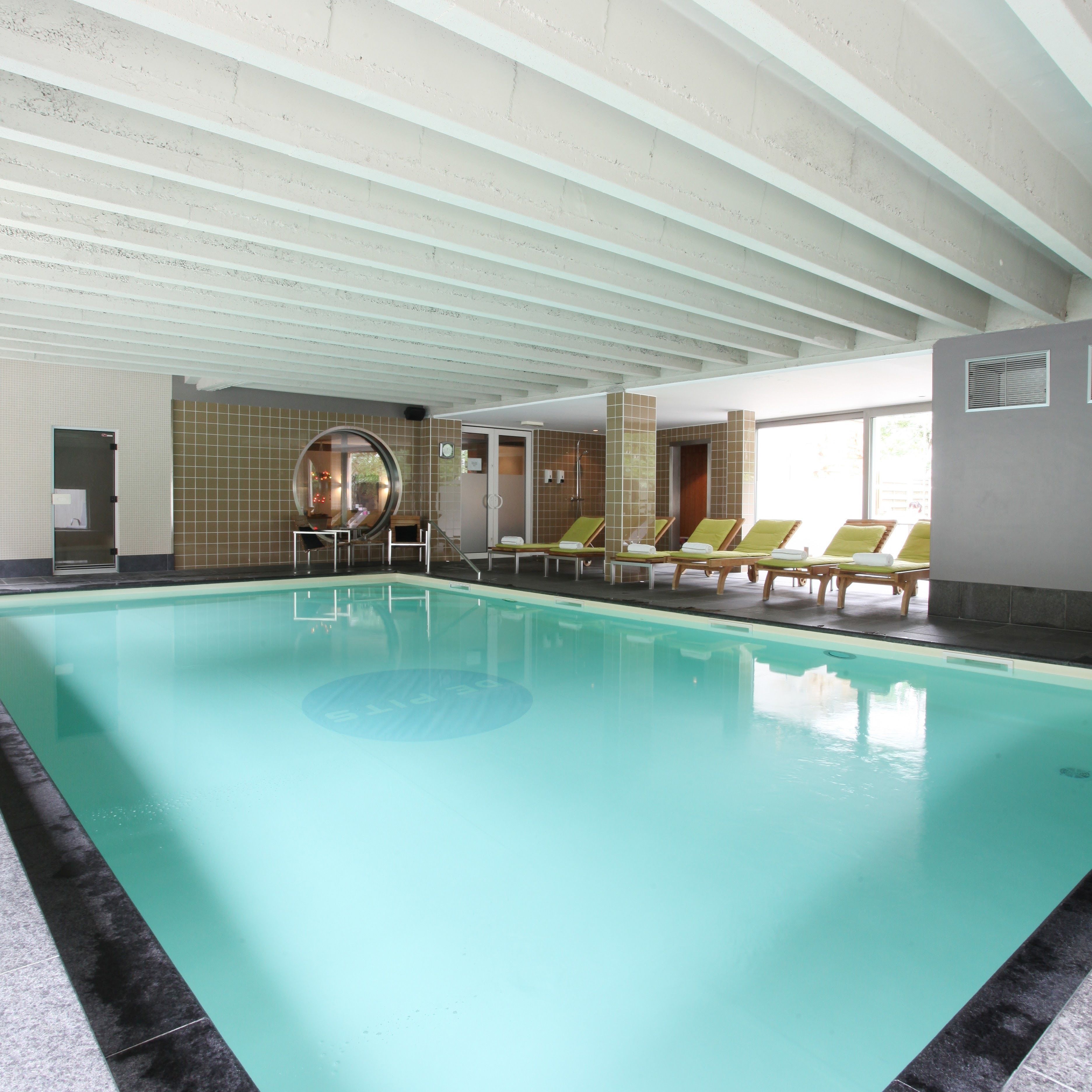 indoor pool, open 5 pm to 10 pm, pool loungers