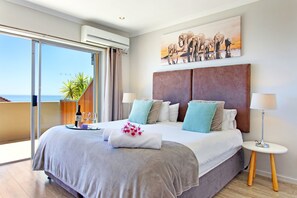 Lyxsvit - 1 sovrum - badkar - havsutsikt | Egyptiska bomullslakan, sängtillbehör av högsta kvalitet och minibar