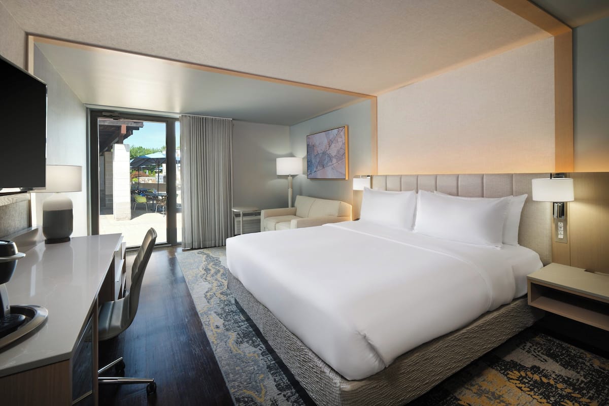 Egyptian cotton sheets, premium bedding, down comforters, in-room safe