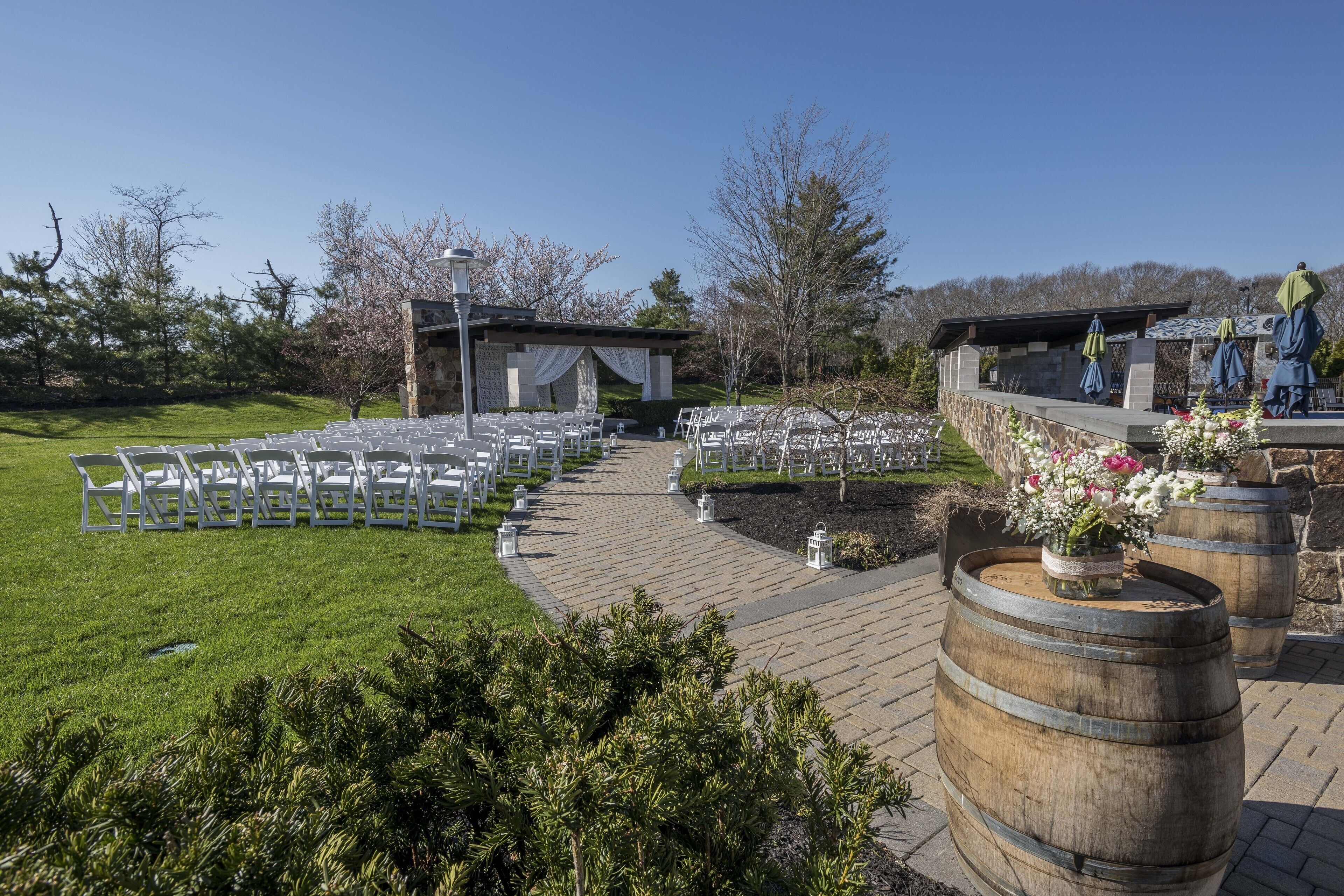 outdoor wedding area