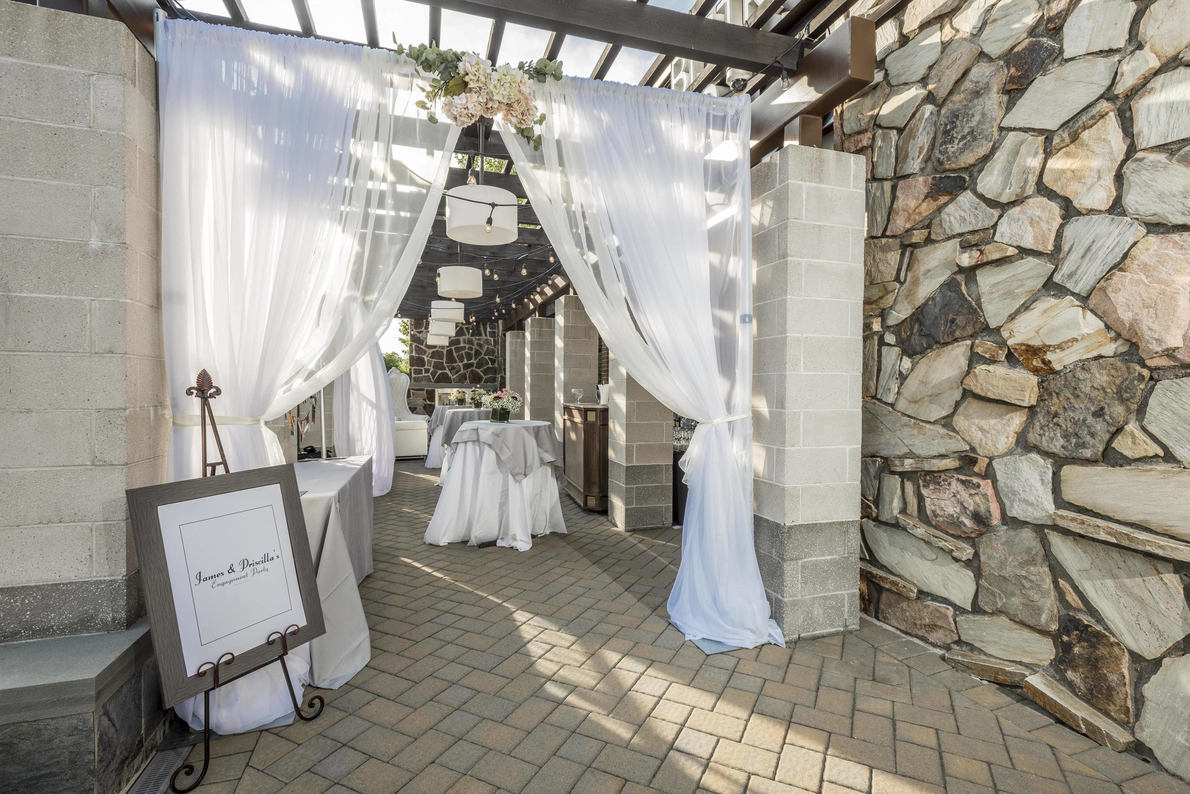 outdoor wedding area