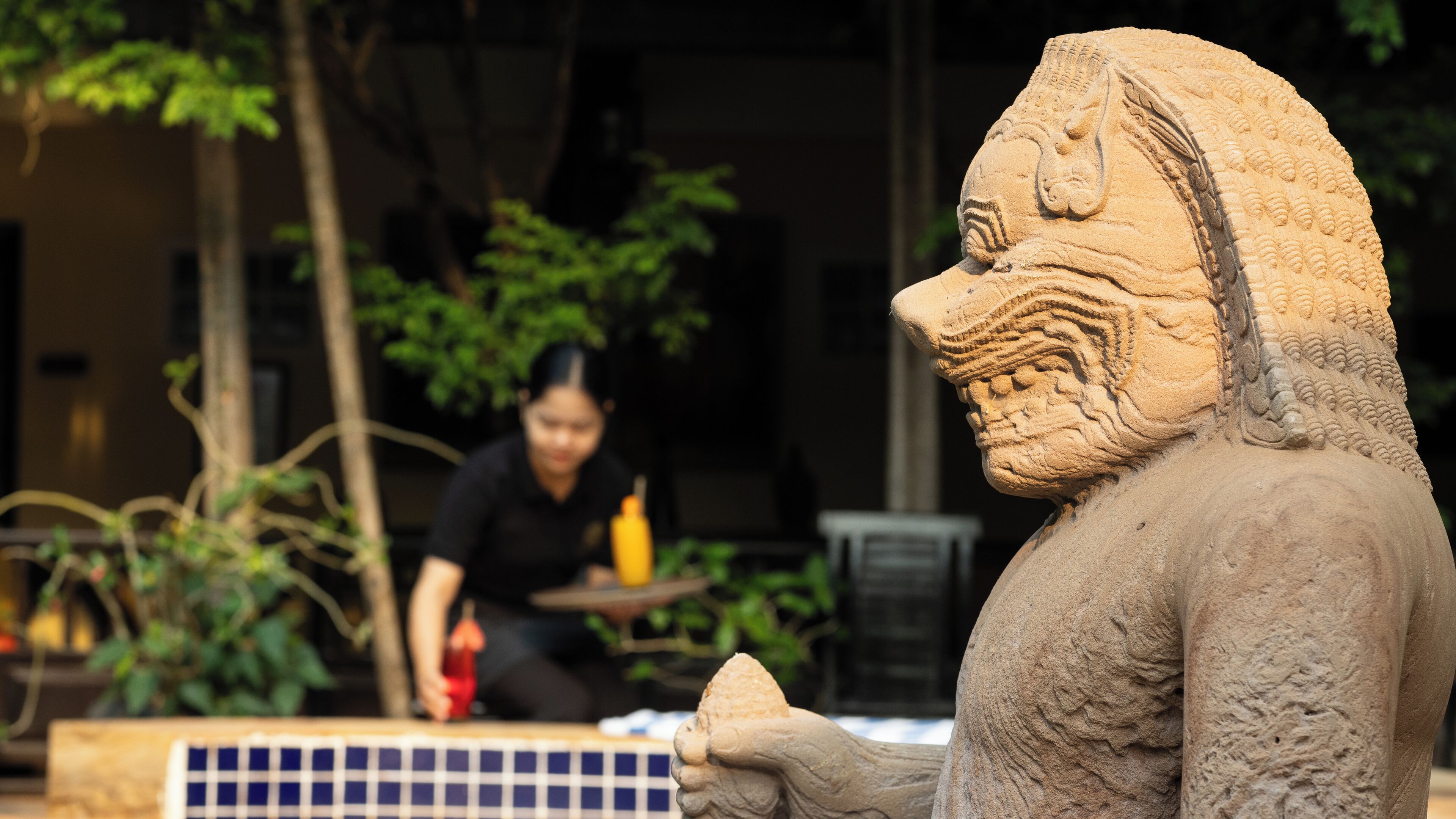 outdoor pool, open 7 am to 8 pm, pool umbrellas, pool loungers