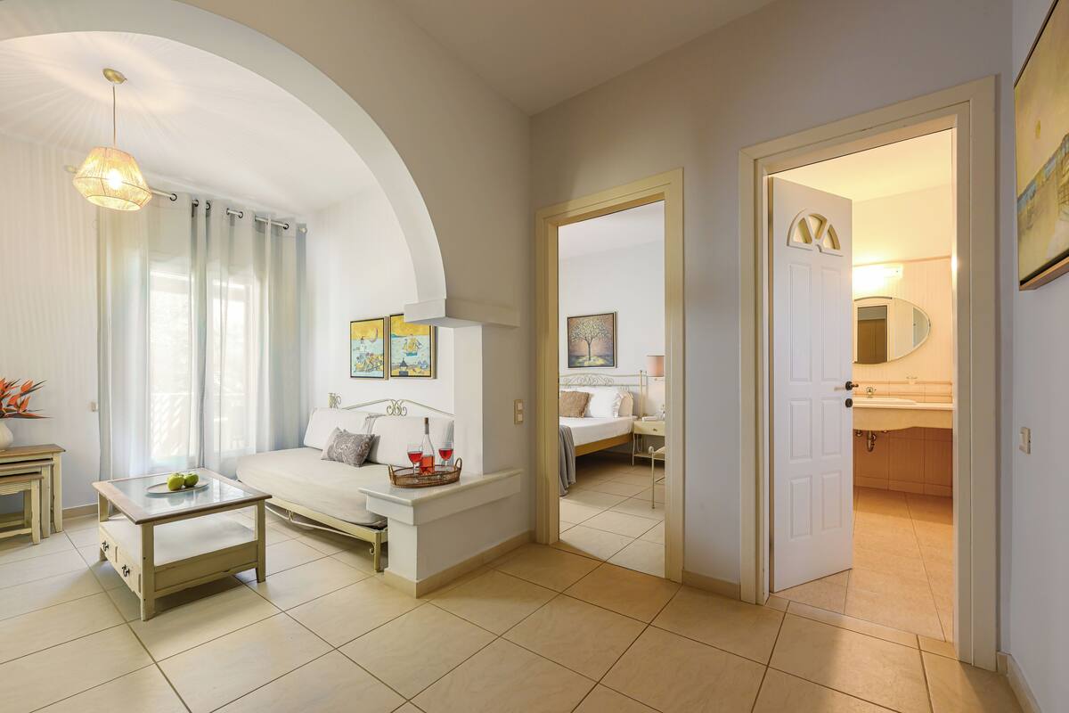 grande 2 room partial sea view | living area | 26-inch lcd tv with satellite channels, tv