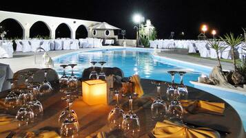 Outdoor wedding area