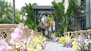 Área externa para casamento