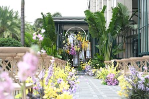 Outdoor wedding area