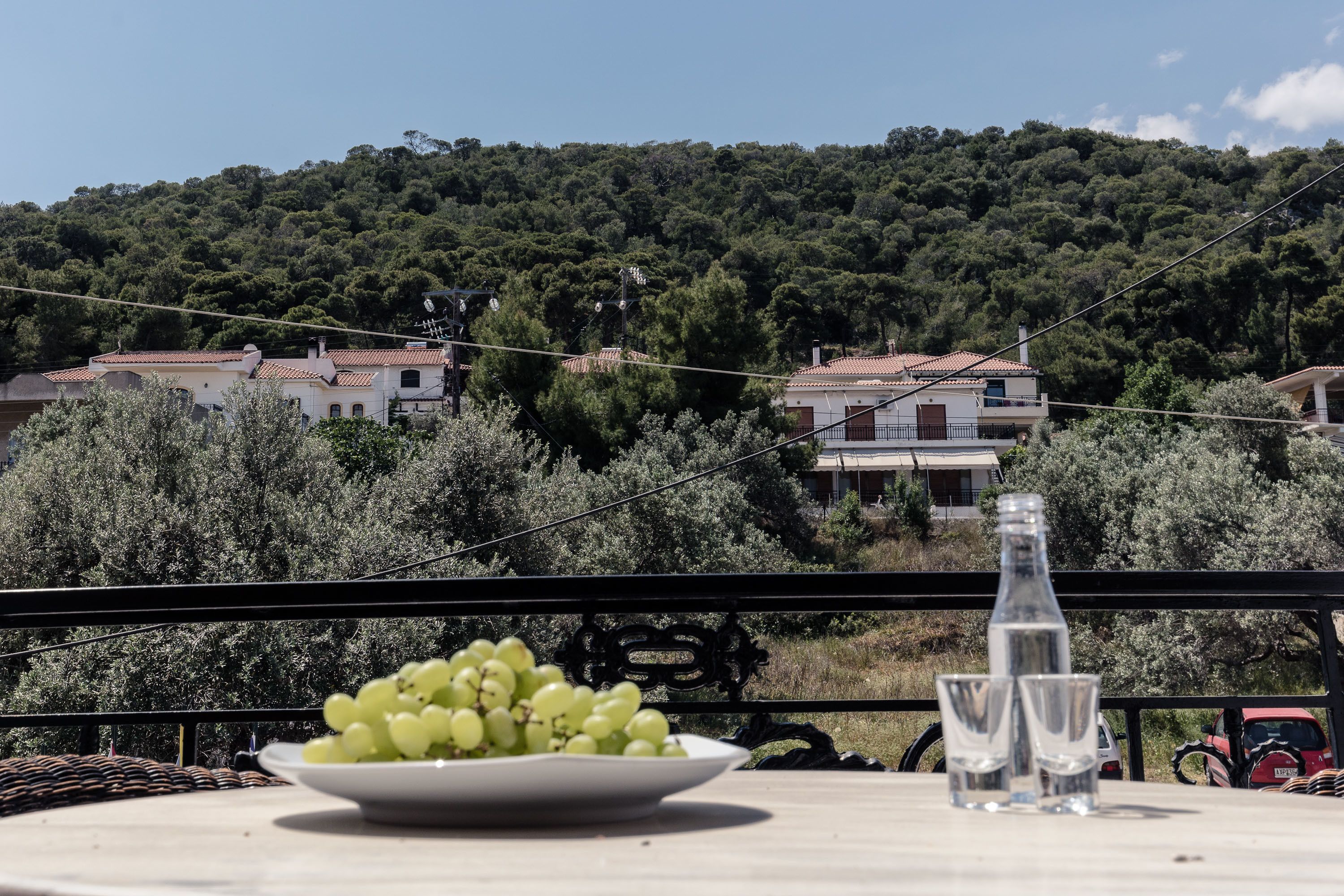 one bedroom apartment with mountain view - split level | balcony view