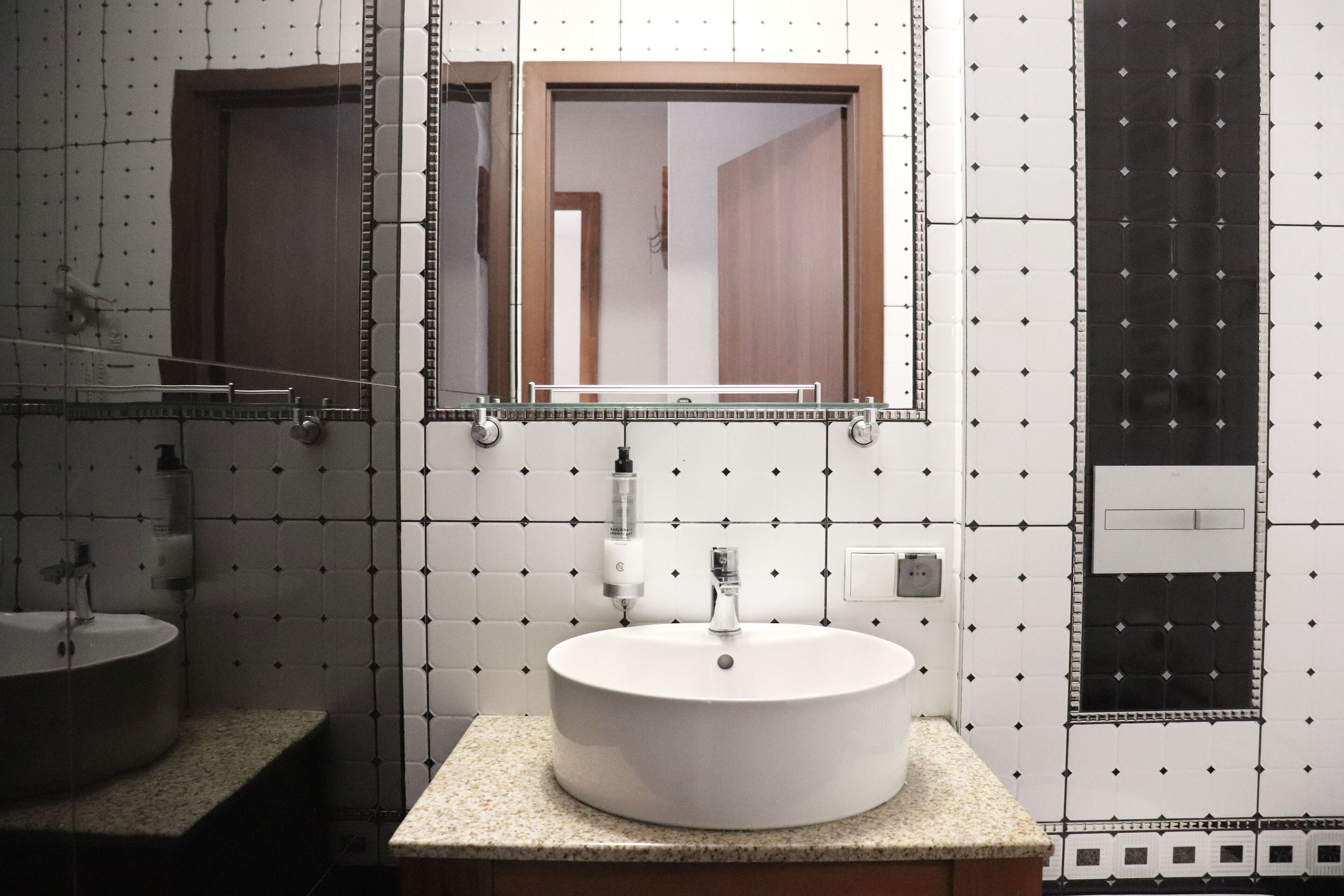 single room | bathroom | shower, hair dryer, towels, soap