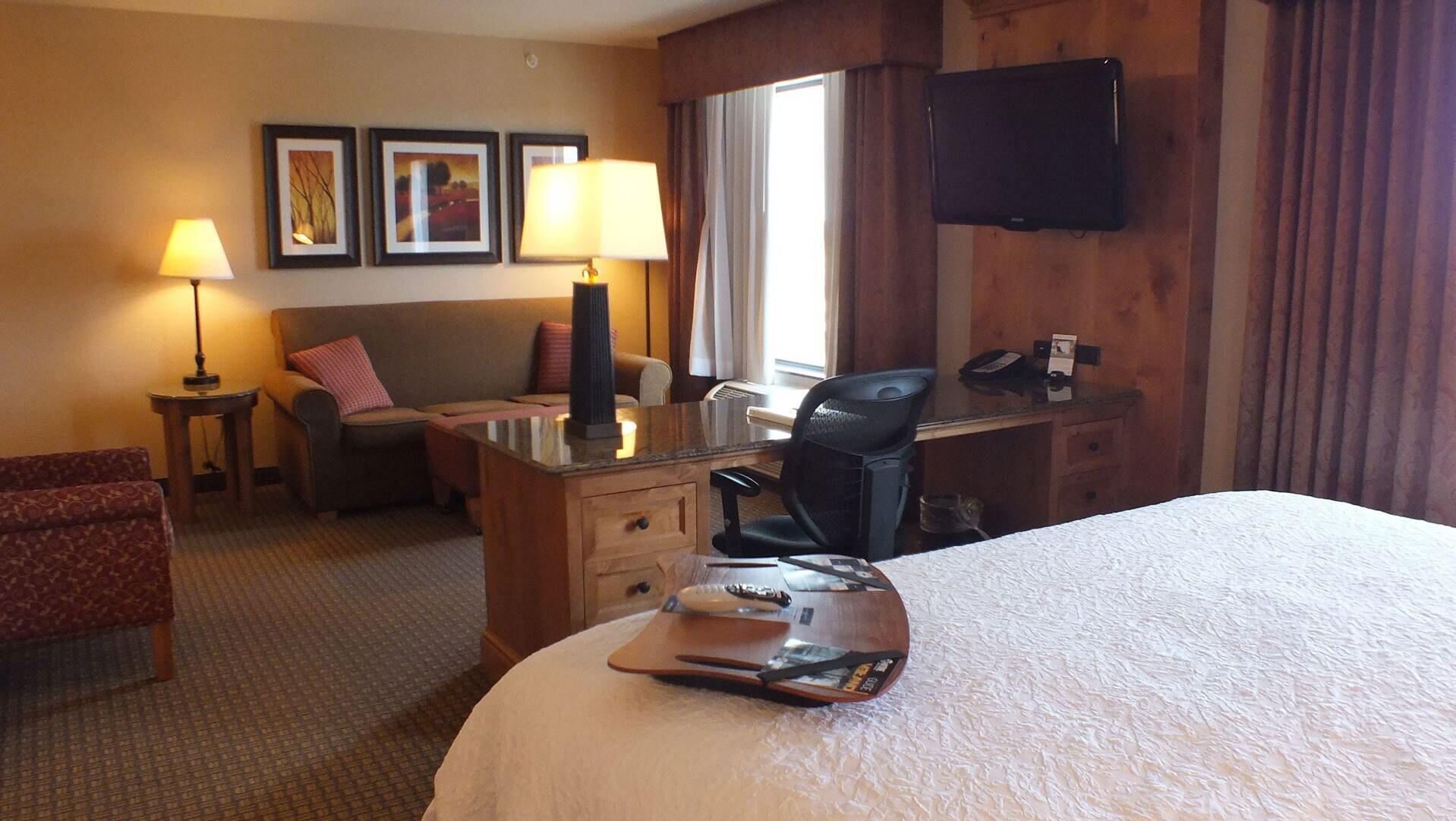 Premium bedding, down comforters, in-room safe, blackout drapes