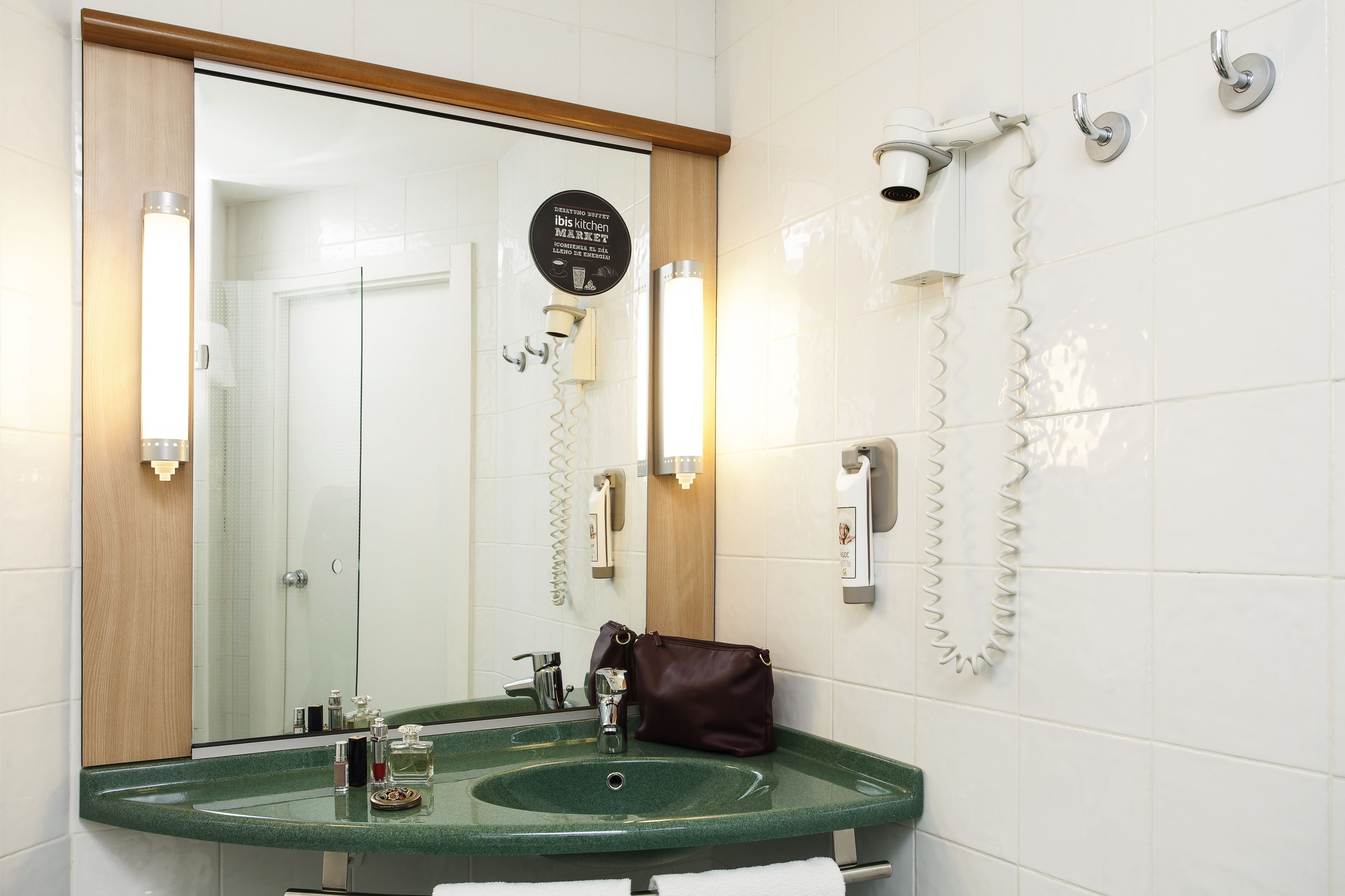 shower, eco-friendly toiletries, hair dryer, towels