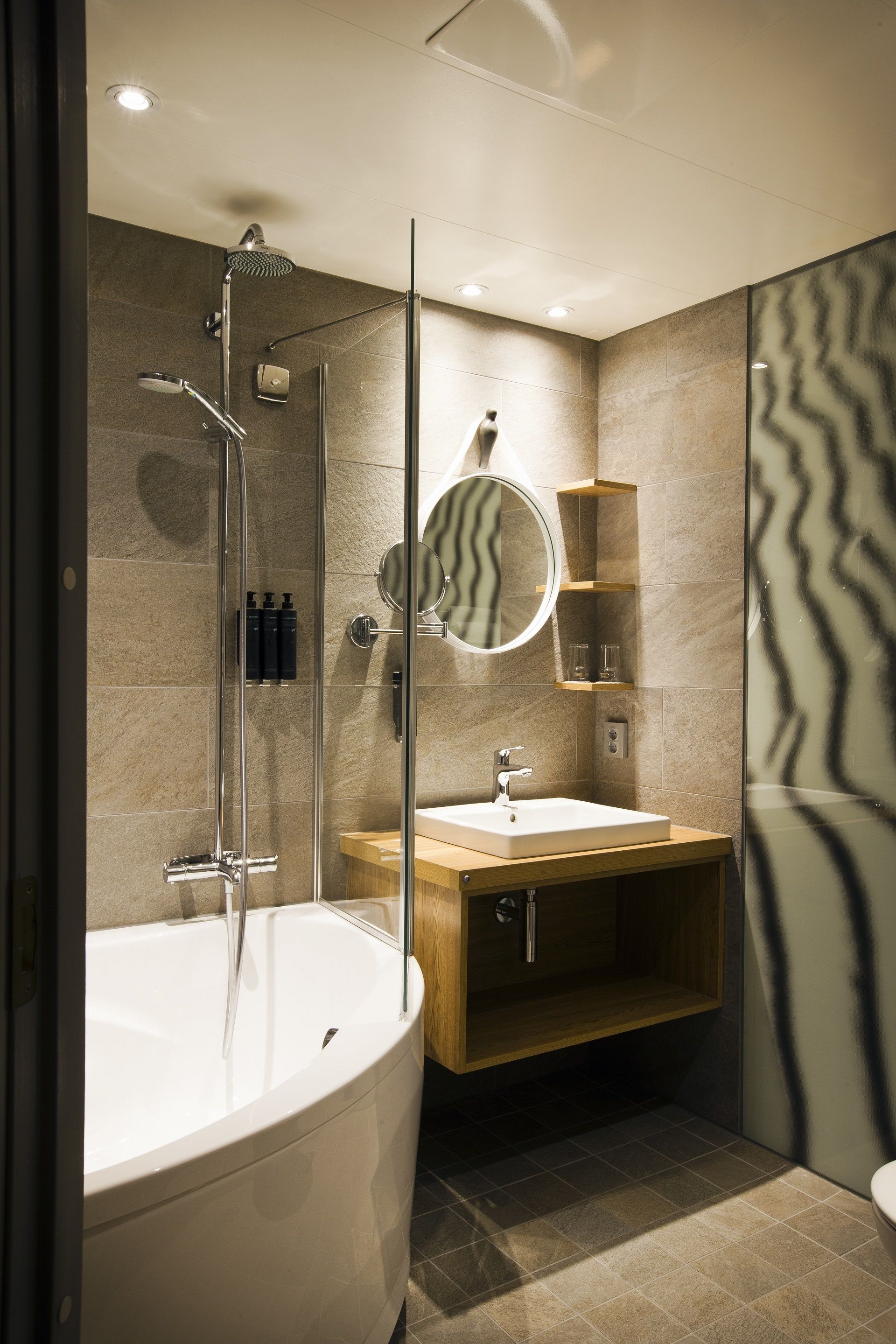 superior suite | bathroom | hair dryer, bathrobes, towels