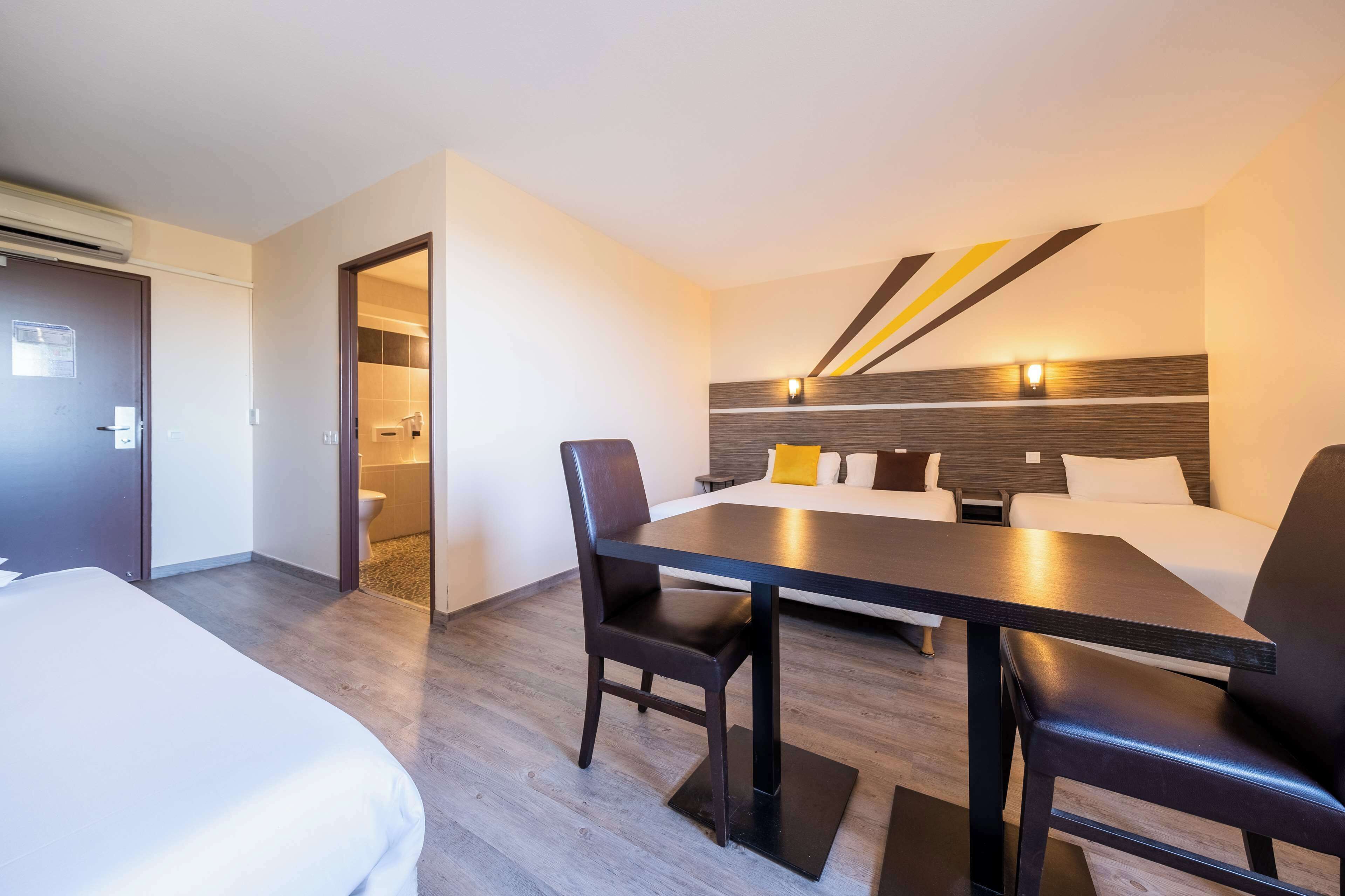 Individually furnished, desk, blackout drapes, soundproofing