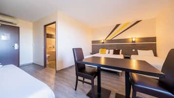 Individually furnished, desk, blackout drapes, soundproofing