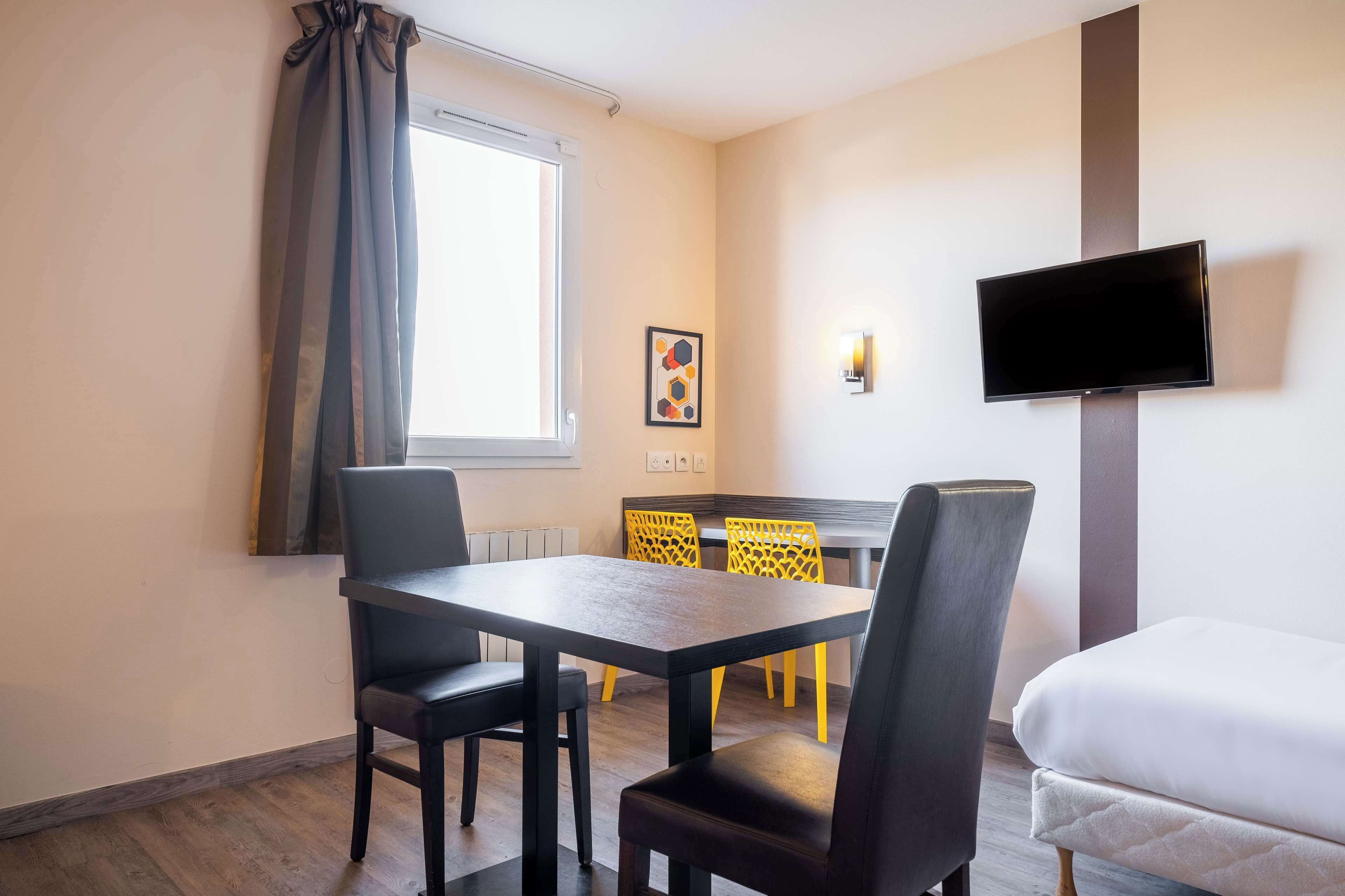 Individually furnished, desk, blackout drapes, soundproofing