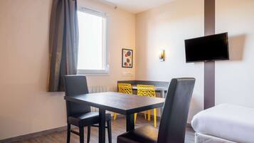 Individually furnished, desk, blackout drapes, soundproofing