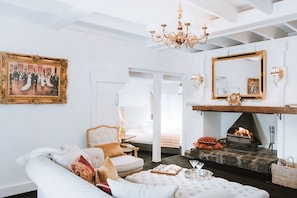 Hathaway Suite | Living room | 32-inch LCD TV with digital channels, TV, DVD player - The Loft In The Mill Boutique Accommodation (Olinda)