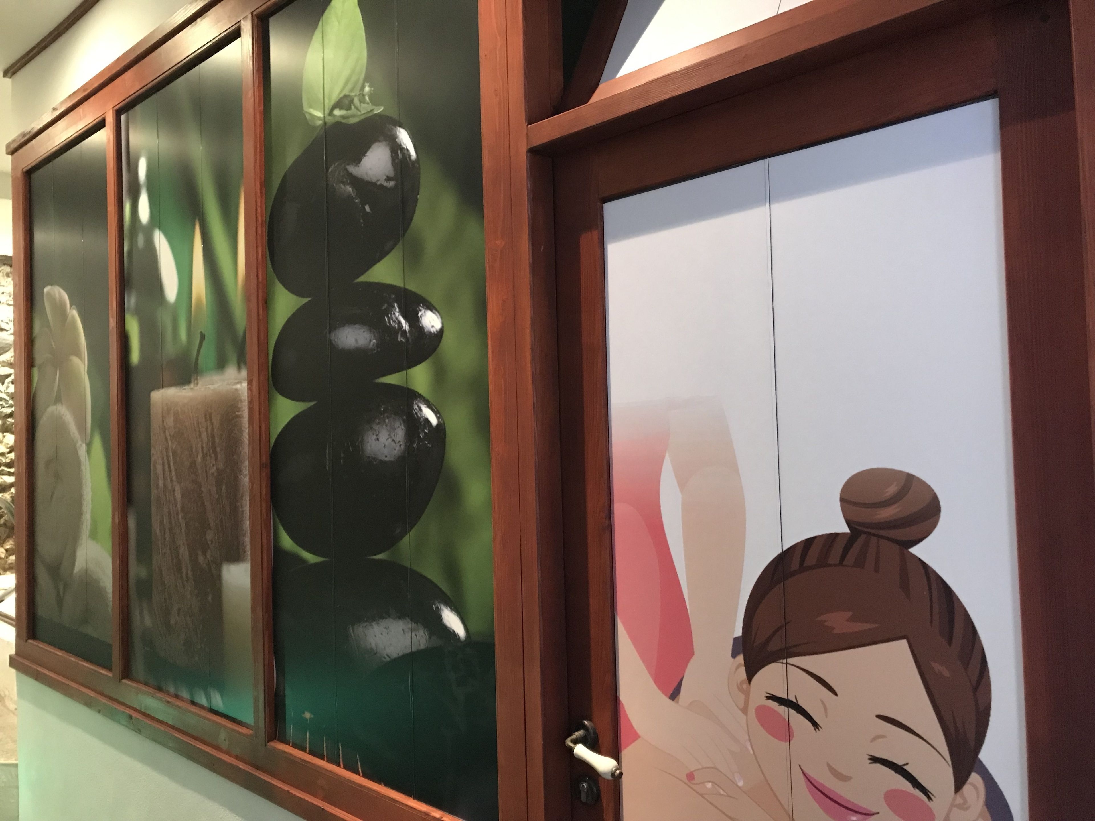 manicures and pedicures, massages