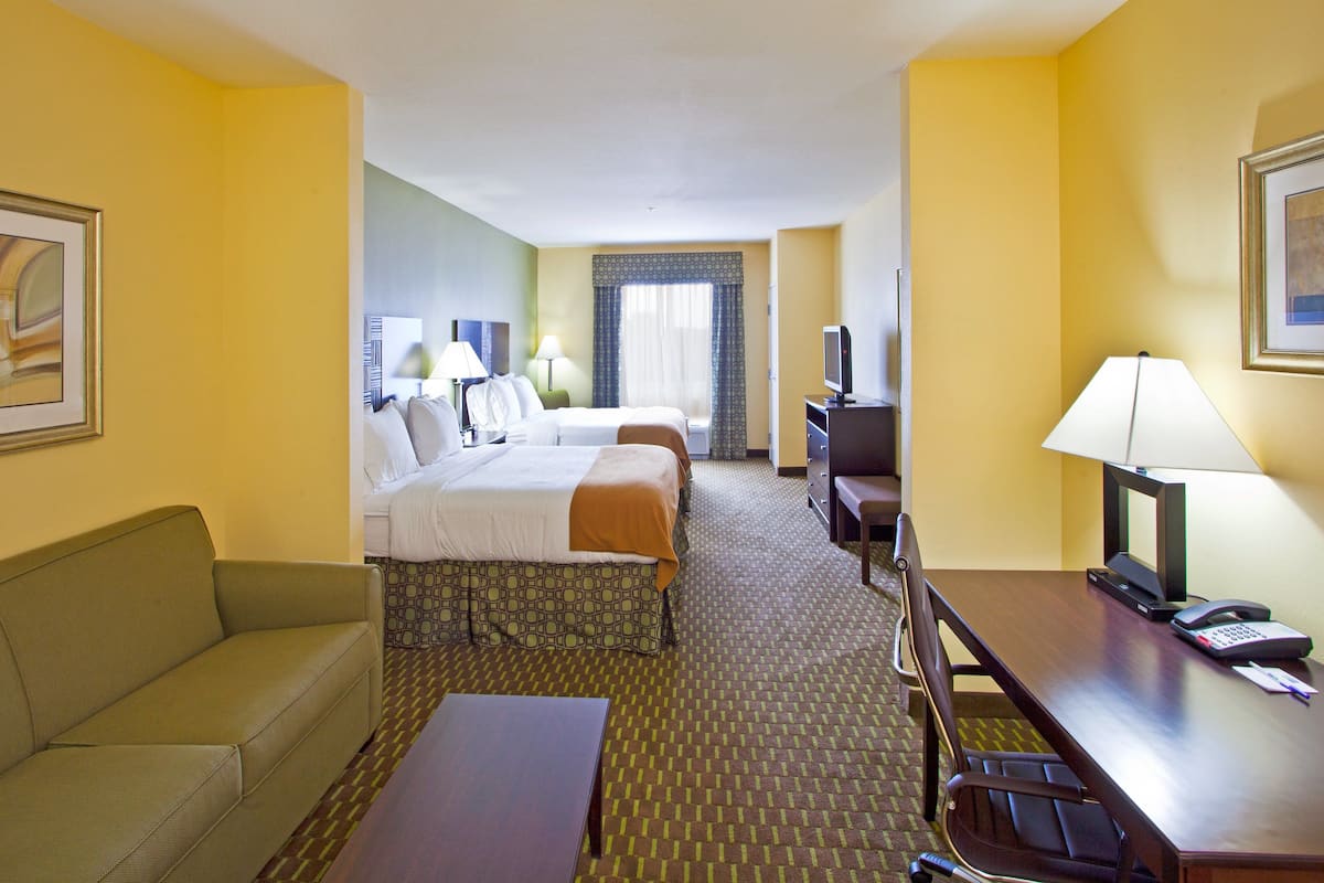 Premium bedding, down comforters, pillowtop beds, in-room safe