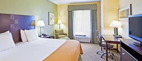 Premium bedding, down comforters, pillowtop beds, in-room safe