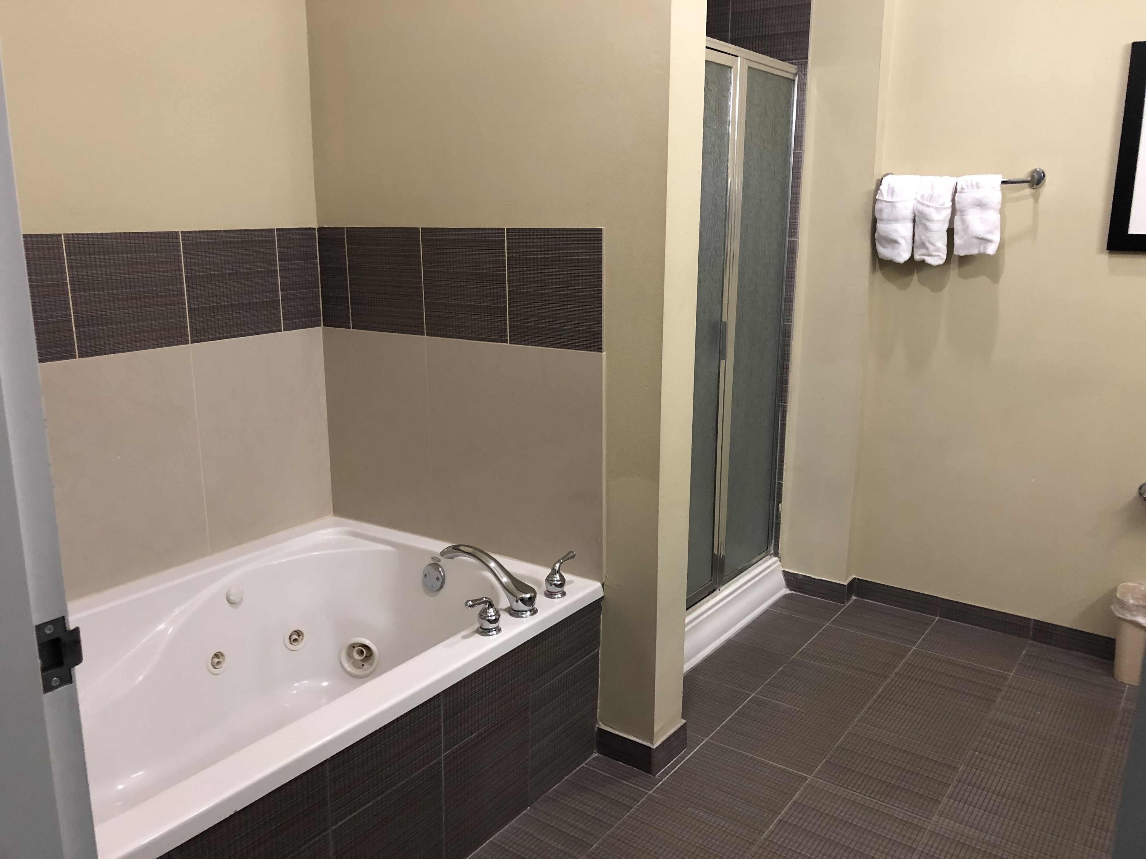 suite, 1 bedroom, non smoking (1 king bed) | bathroom | free toiletries, hair dryer, towels