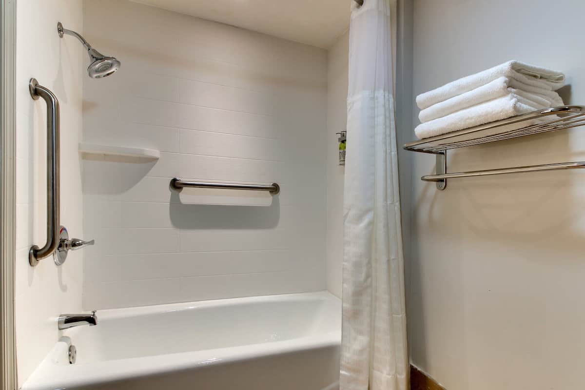 Free toiletries, hair dryer, towels