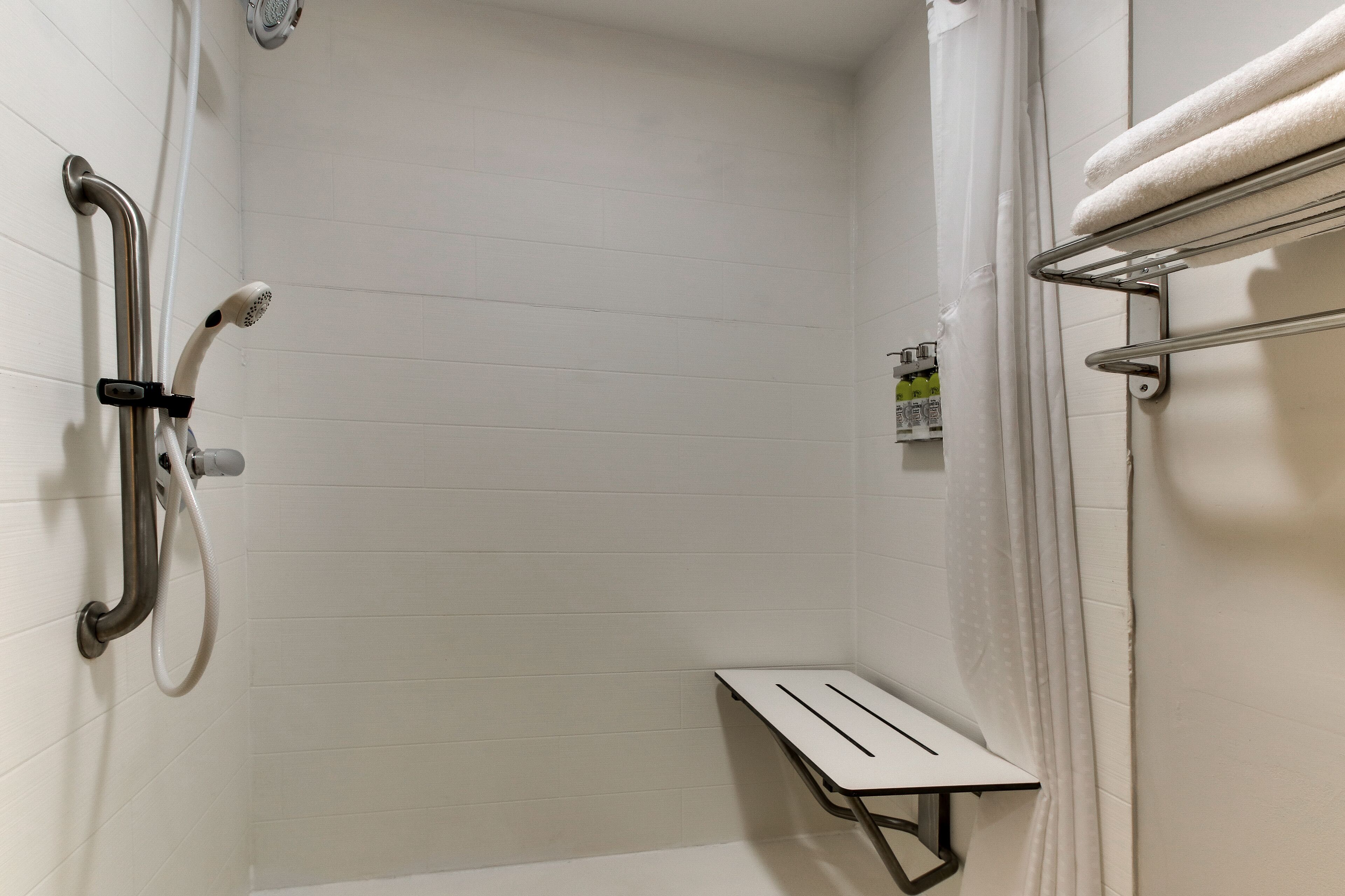 free toiletries, hair dryer, towels