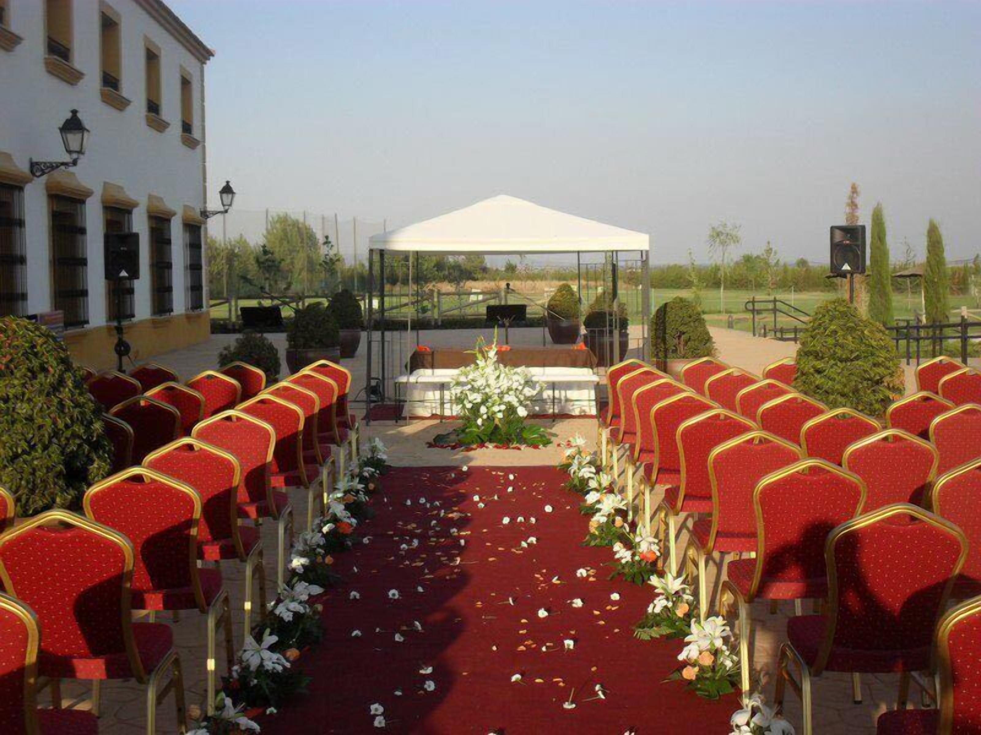 outdoor wedding area
