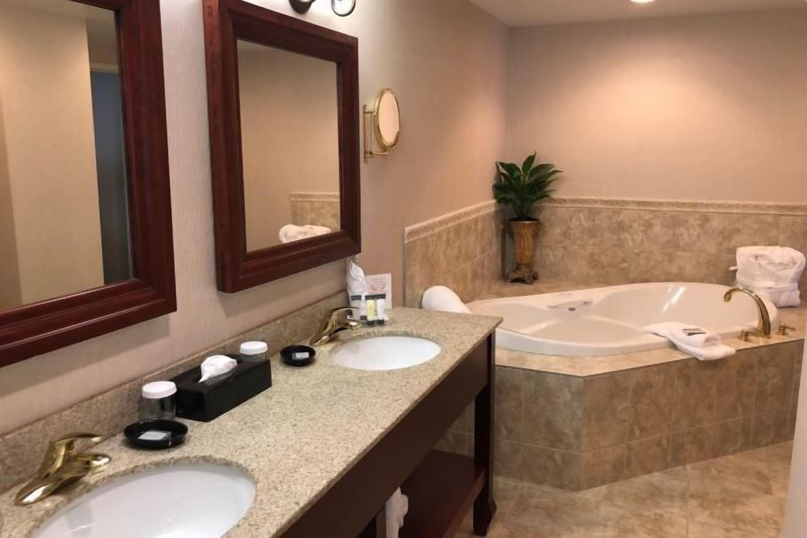 Bathroom | Combined shower/bathtub, free toiletries, hair dryer, towels
