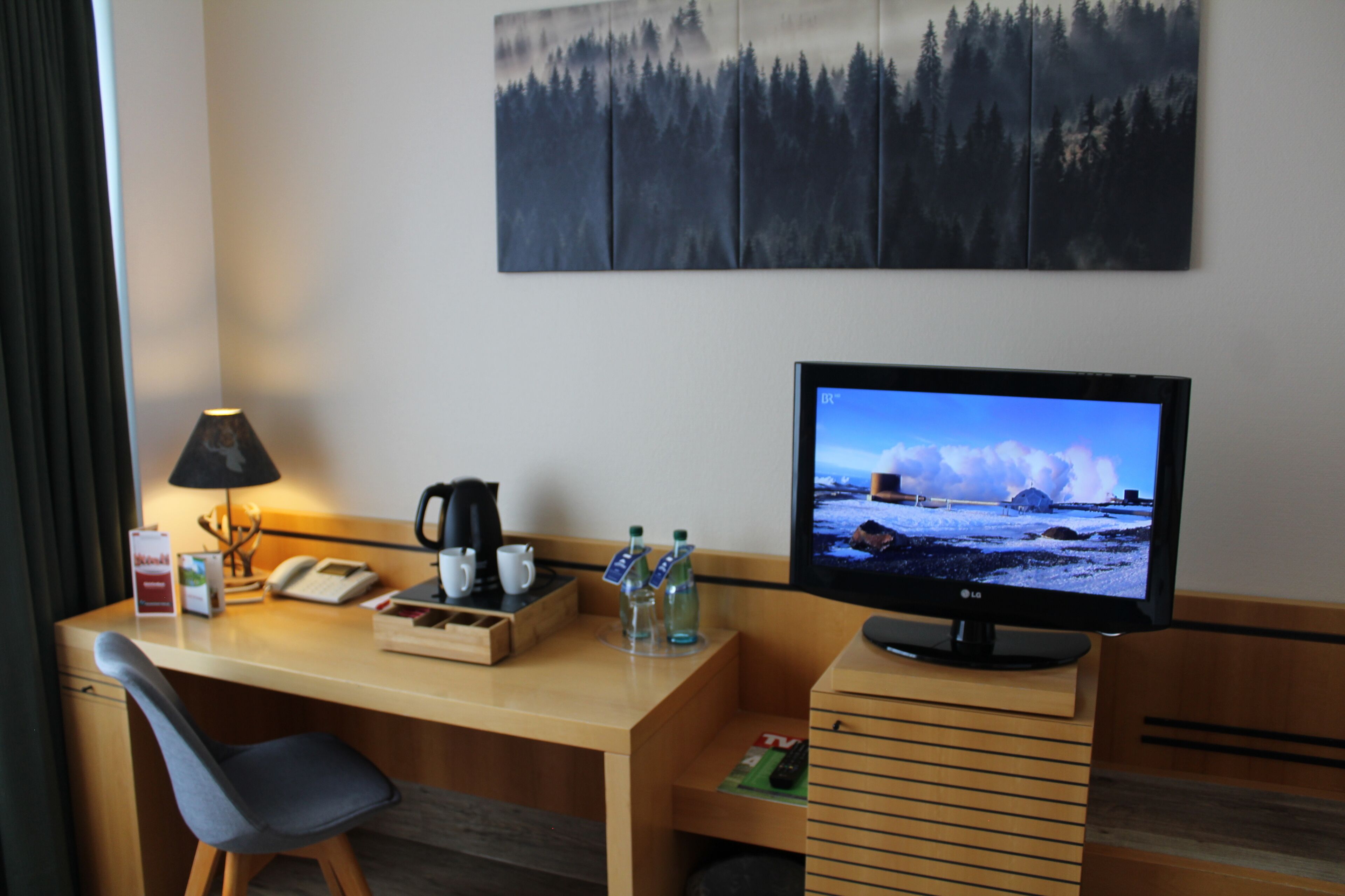 superior single room | living area | flat-screen tv