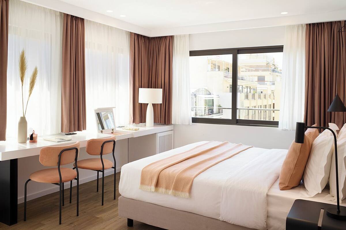 Double Room (Rooftop) | Egyptian cotton sheets, premium bedding, pillowtop beds, in-room safe
