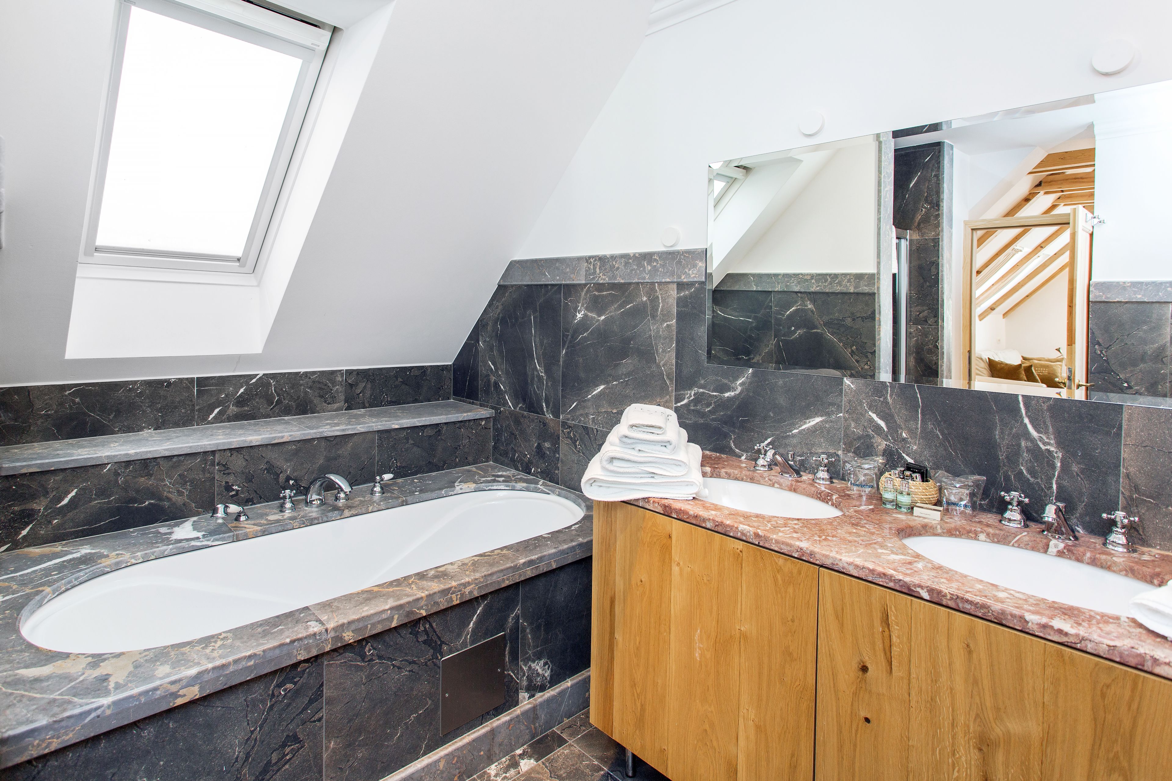 loft suite | bathroom amenities | free toiletries, hair dryer, bathrobes, slippers