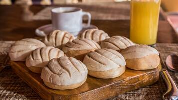 Morgenmadsbuffet hver dag (250 MXN pr. person)