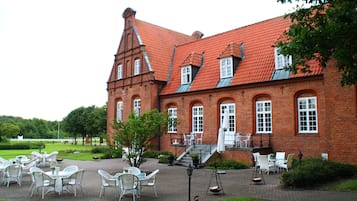 Outdoor banquet area