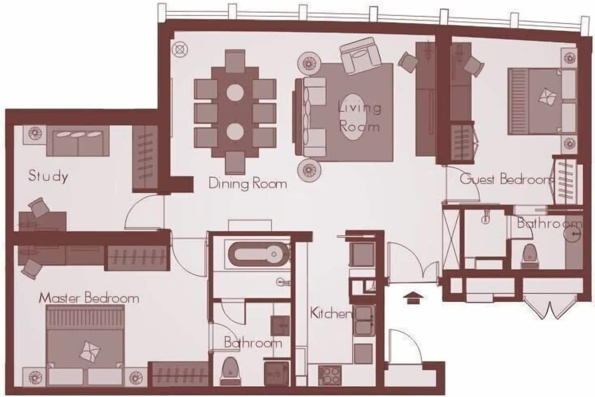 Executive Room, 2 Bedrooms | 1 bedroom, down comforters, in-room safe, iron/ironing board