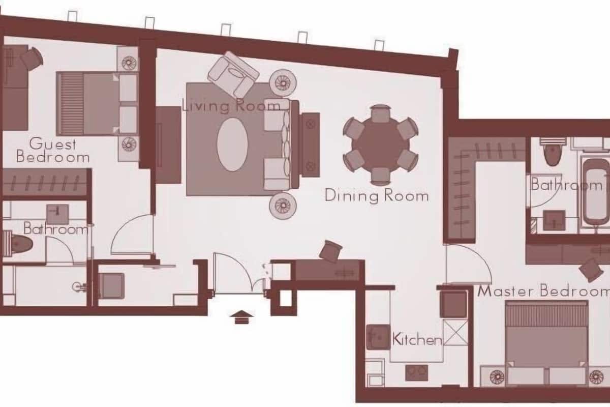 Two bedroom deluxe | 1 bedroom, down comforters, in-room safe, iron/ironing board