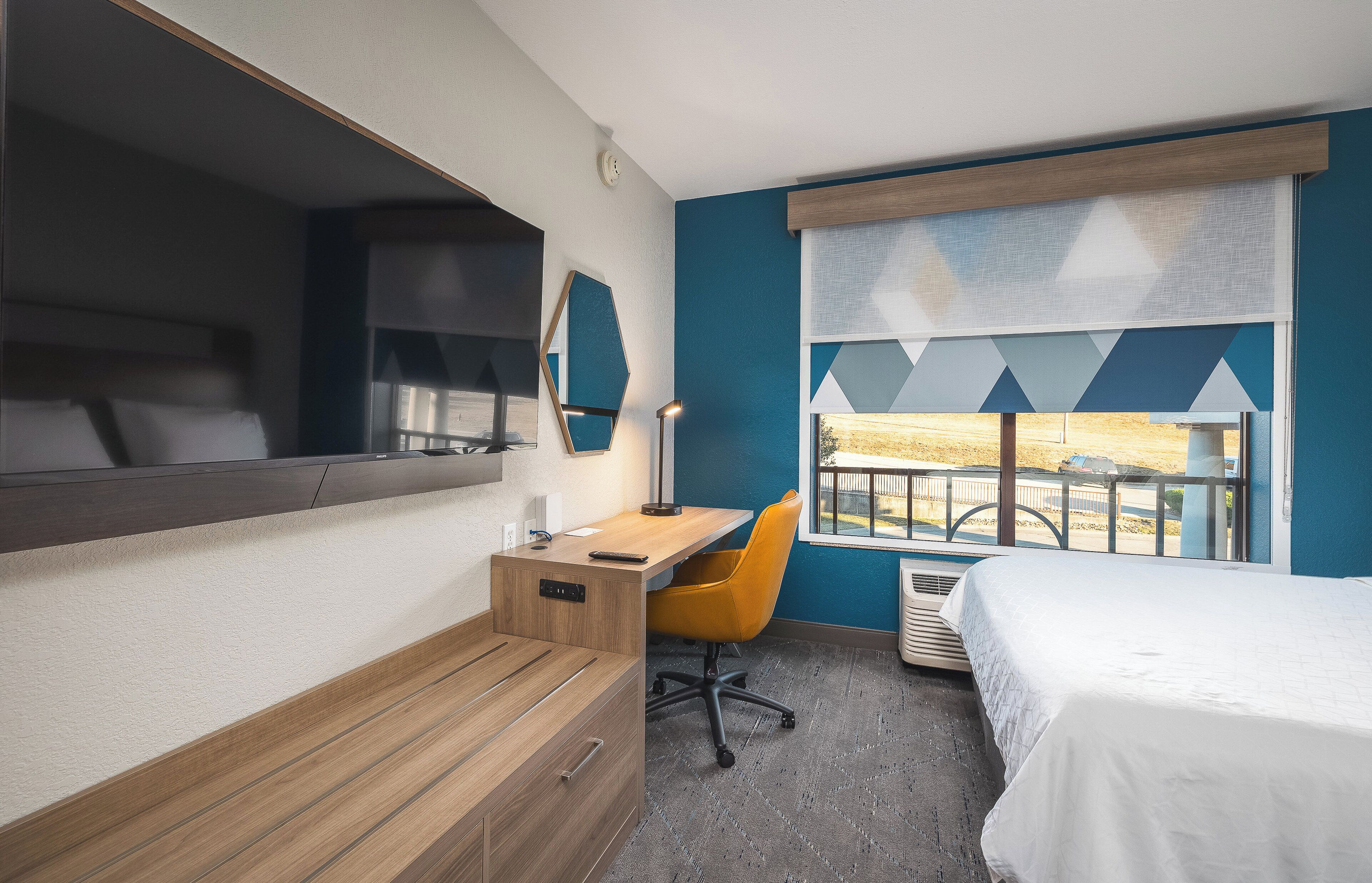 in-room safe, desk, laptop workspace, iron/ironing board