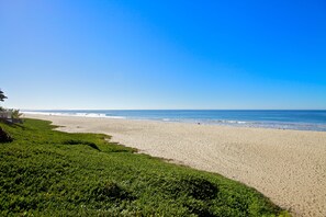 On the beach, sun loungers, beach umbrellas, beach towels - Ocean Palms Beach Resort (Carlsbad)