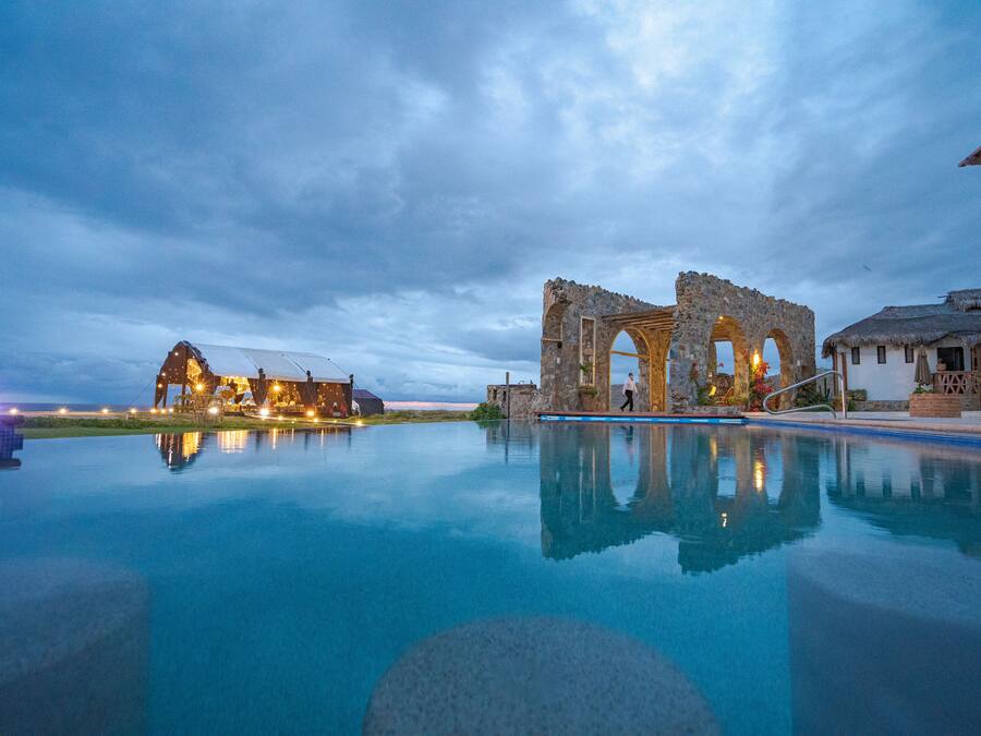 Outdoor wedding area