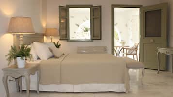 Chambre Standard, vue jardin, rez-de-chaussée | Draps en coton égyptien, literie de qualité supérieure, surmatelas