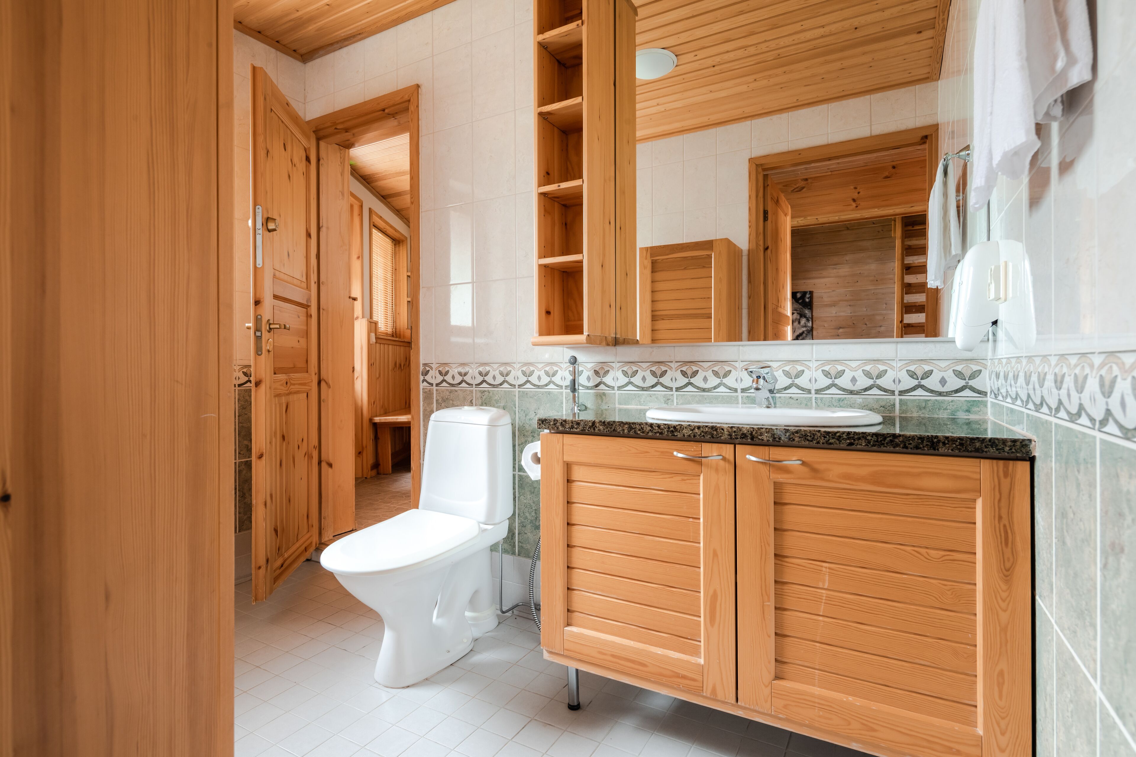 junior suite, sauna, river view | bathroom | shower, hair dryer, towels, soap