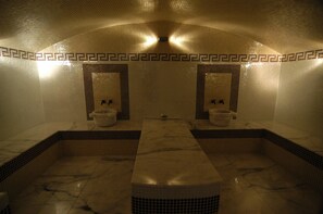 Salas de tratamientos para parejas, baño turco/hammam, aromaterapia 