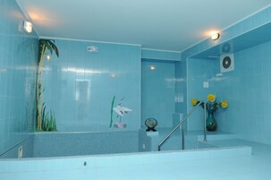 Una piscina cubierta