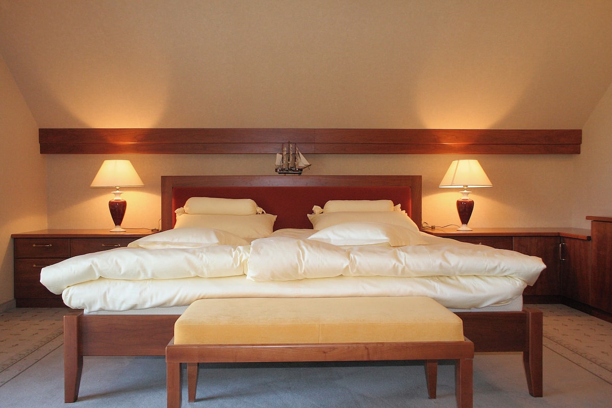 1 kamar tidur, seprai katun Mesir, dan bantalan ekstra lembut