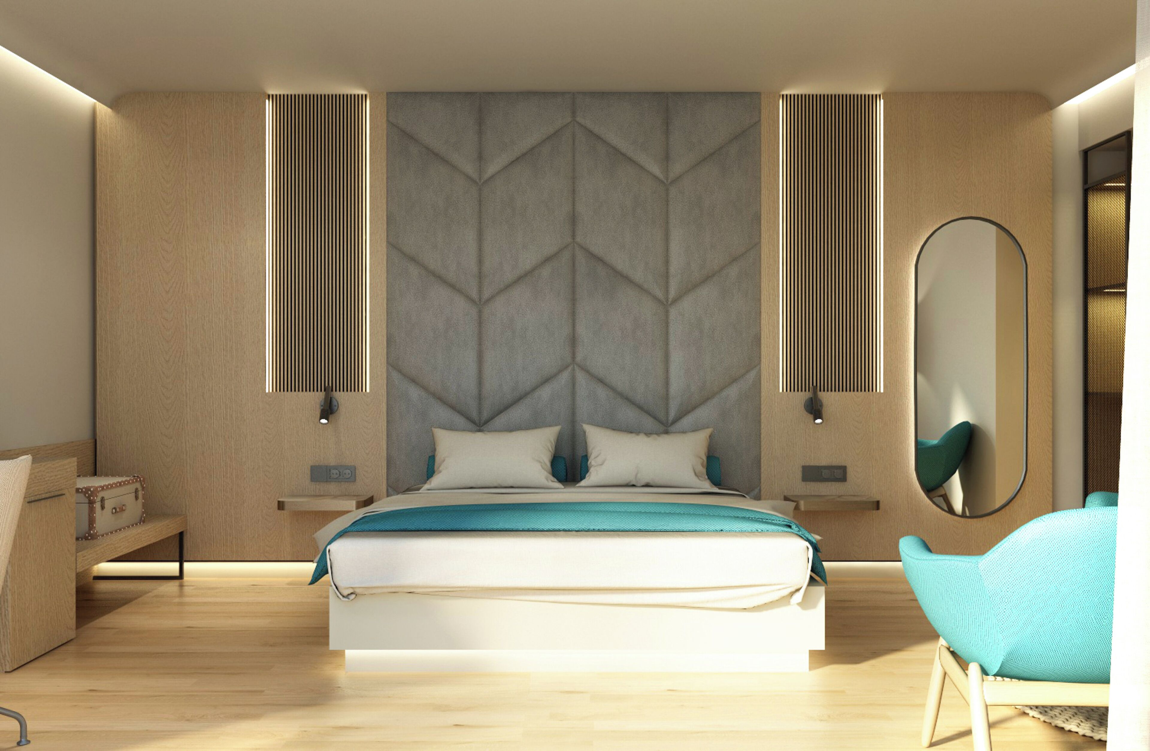 Kamer | 1 slaapkamer, een minibar, een kluis op de kamer, een bureau