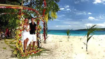 Outdoor wedding area