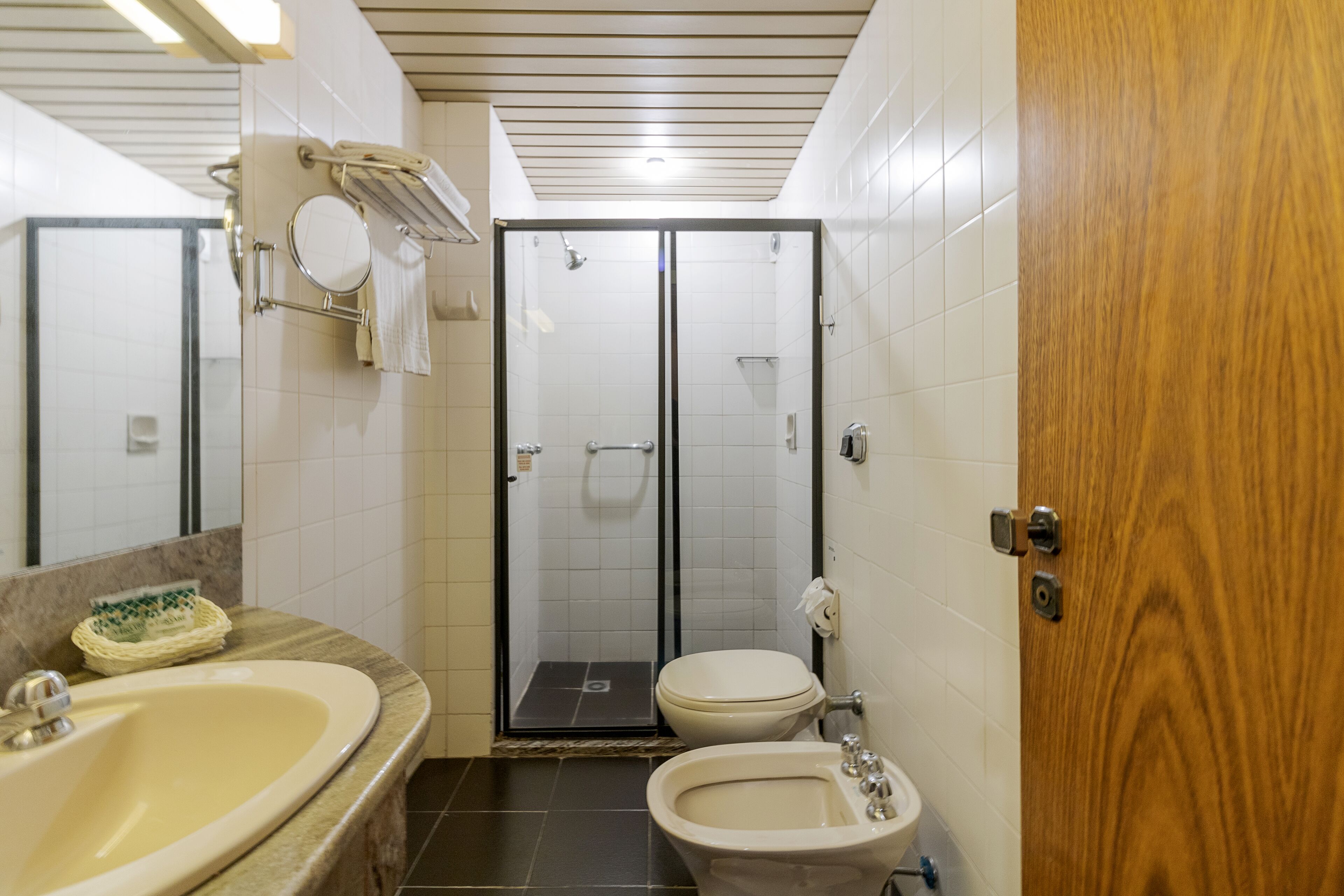 superior double room, 1 double bed with sofa bed | bathroom | shower, free toiletries, hair dryer, towels