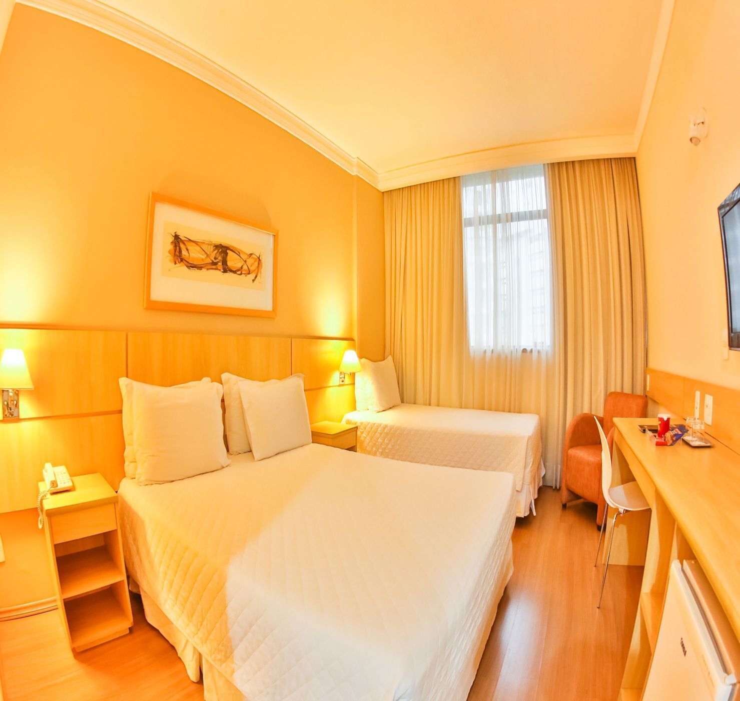 Minibar, in-room safe, desk, laptop workspace