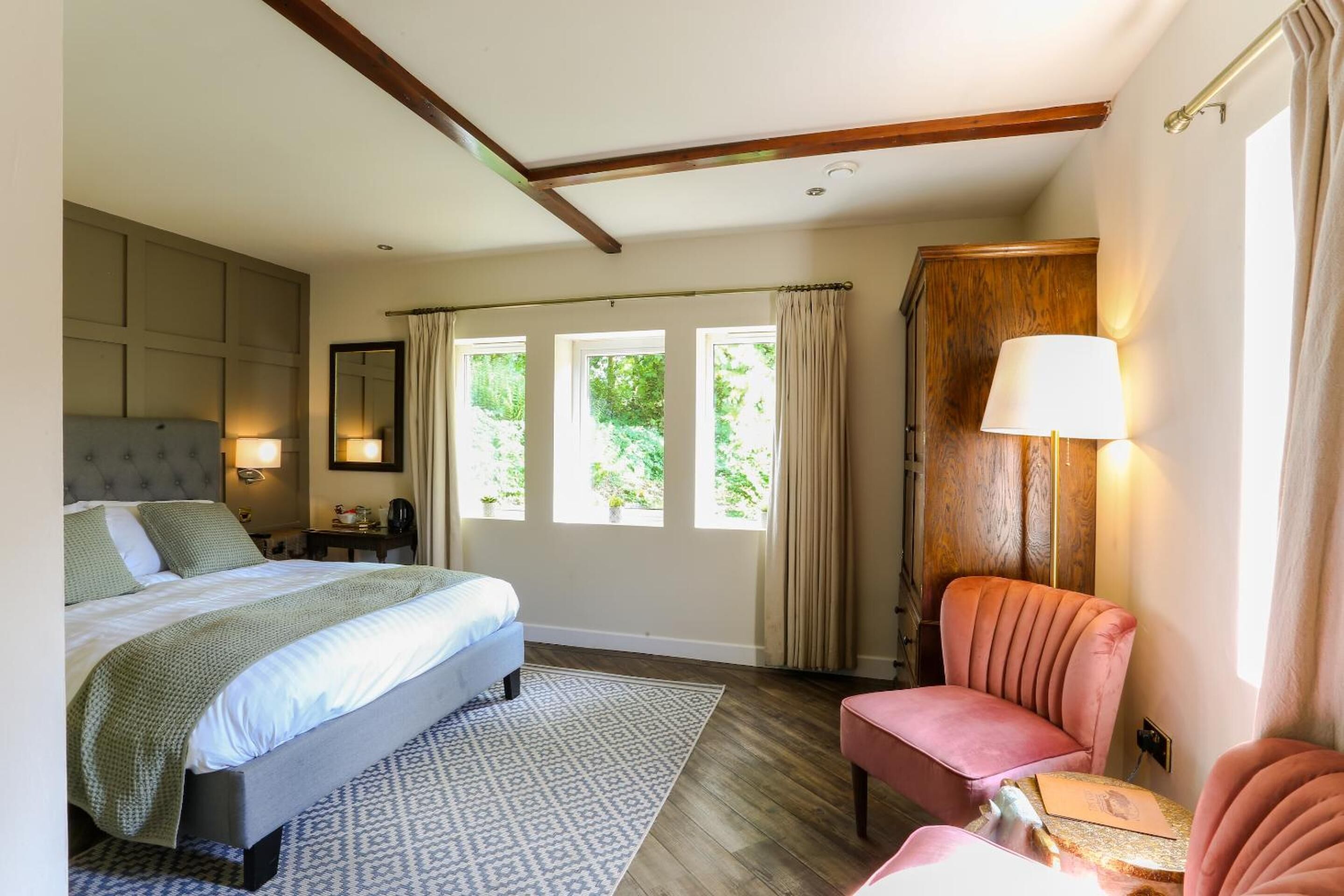 Blackout curtains, iron/ironing board, free WiFi, bed sheets